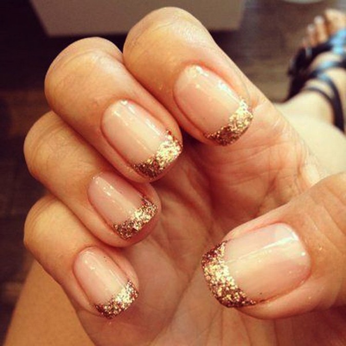 gold_french_manicure
